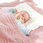 8 Pcs 3D Boho Baby Blanket for Girls Boys Fluffy Toddler Blanket Soft Warm Newborn Toddler Receiving Crib Stroller Blankets Infant Gift for Baby Shower, 32" x 24" (Rainbow)