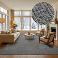 Softlife 4x6 Faux Jute Area Rug, Washable Rugs for Entryway Modern Farmhouse Non-Slip Accent Rug Floor Carpet for Dining Room Living Room Bedroom Kitchen Entryway, Grey