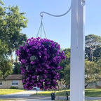 Hanging Baskets Artificial Flowers for Outdoor Interior Decor, Artificial Daisies Flowers Shrubs Plants with Baskets for Home Porch Garden Patio Patio Spring Summer Decor(Violet)