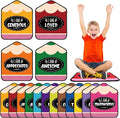 Tinideya 12 Pcs Kids Carpet Circle Seats for Class 16 Inch Round Classroom Rug Floor Cushions Soft First Day of School Educational Mat Non Slip Back to School Learning Playing Areas(Pencils)