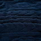 YUSOKI Queen Size Blanket Single Layer,Weight(4.4lb),370GMS-3D Stylish Design for Gift Home Decor (Navy,90"x90")
