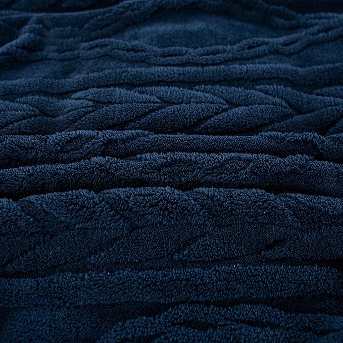 YUSOKI Twin XL Blanket Single Layer,Weight(3.1lb),370GMS-3D Stylish Design for Gift Home Decor (Navy,65"x90")