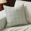 Floral Pillow Covers 20x20 Pillow Cover Block Print Couch Pillows for Living Room Decorative Neutral Accent Throw Pillow Covers, 1PC, Olive Green