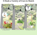 2026New 2Pcs Retractable Plant Hanger with Leaf Texture,44Lbs Load Capacity,Auto Lock,Adjustable Hook for Hanging Plants,Bird Feed,Wind Chimes,Garden Pots,Rust-Proof Stainless Steel,Black