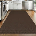 EARTHALL Woven Area Rug 4x6 Ft Washable Rugs for Entryway Non Slip Braided Throw Rugs Bedroom Carpet Cotton Entry Rug Cotton Floor Carpets for Bedroom Dining Room Living Room, Brown