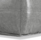 SIMPLIHOME Brody Square Pouf - 18 inch Wide Upholstered Vegan Leather Ottoman in Distressed Grey, Boho Footstool, Coffee Table or Extra Seating for Living Room or Bedroom, Assembled