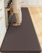 Color&Geometry 0.71" Extra Thick Anti Fatigue Cushion Kitchen Floor Mat,Easy Clean, Water & Oil Proof, Non Slip, Foam Padded Runner Rug for Front Sink,20"x 71" Brown (2.0 Version)