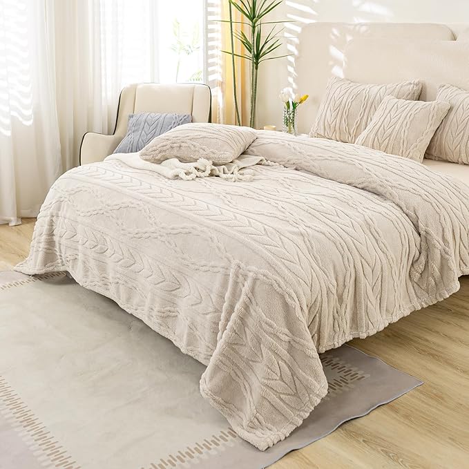 YUSOKI Twin XL Blanket Single Layer,Weight(3.1lb),370GMS-3D Stylish Design for Gift Home Decor (Linen,65"x90")