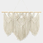 Tempospark Large Macrame Wall Hanging, 43" Wx32 L Boho Wall Hangings for Living Room Bedroom Nursery, Boho Chic Large Macrame Tapestry for Bedroom Wall Decor (Tassel)