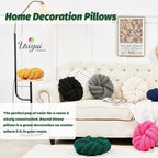 Uvvyui Knot Pillows, 14 Inch Decorative Throw Pillows Round Pillows Cushion, Soft Handmade Knotted Ball Pillow Plush Cushion Home Decor for Bed Couch Living Room (Dark Green, 14 Inch)