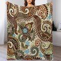 Vintage Bohemian Throw Blanket Indian Mandala Colorful Pattern Blanket for Sofa Bed Couch Chair Or Dorm 50"x60"