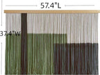 Sdjazl Woven Boho Macrame Wall Hanging Home Decor Tapestry Dip-Dyed Large Modern Fiber Colorful Mountain Landspace For Living room (black)