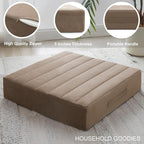 22 inches Floor Pillow for Adults - Large Meditation Cushion with Thick Foam & Soft Tufted Cover - Premium Outdoor Square Floor Cushion Seat - Yoga Pillows for Sitting On Floor - Coffee