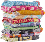 Vintage Kantha Quilts Handmade Old Saree Made gudari Boho Bedding Throw Blanket Bedspread Rally