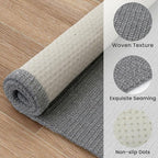 EARTHALL Extra Long Runner Rug 3x16 Ft Washable Runners for Hallways Cotton Non Slip Entryway Runner Braided Kitchen Runner Indoor Outdoor Carpet Runners for Hotels, Hall, Stair, Charcoal Gray