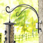 Qiang Ni Plant Hanger Outdoor: 12 Inch 50LBS Bird Feeder Bracket for Garden Patio Decor - Swivel Adjustable Wall Mount Plant Hook for Hanging Flower Baskets