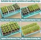 5-Tier Seed Starter Tray, Plant Stand Designed for Cell Trays and Small Pots for Gardening Indoor Outdoor Growing (Blue)