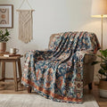 Horaldaily Boho Bohemia Style Blanket Throw, Vintage Country Rustic Farmhouse Soft Fuzzy Plush Faux Fur Cozy Blankets for Couch Sofa Bed Lounging, Ideal Gifts for Kids Adults Wife Self, 40x50