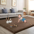 Baby Play Mat for Floor Nursery Rug Muscle Mat Area Rug Playroom Rug 65"x50" Playpen Mat Memory Foam 1.3" Thick Crawling Mat for Babies,Toddlers, Infants, Kids,Chestnut