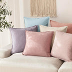 Foindtower Pack of 2, Decorative Linen Soild Throw Pillow Covers Accent Lumbar Cushion Case Farmhouse Pillowcase for Chair Couch Sofa Bedroom Living Room Home Decor 12 x 20 Inch Rose Pink