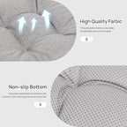 Love's cabin Memory Foam Chair Cushions Set of 4, 19"x19"x3.5" Indoor & Outdoor Seat Pads for Dining, Kitchen, Office, Patio Chairs - Light Grey