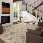 Machine Washable Rug for Living Room: 6x9 Area Rugs Boho Vintage Rug Stain Resistant Non Slip Low Pile Soft Lightweight Carpets for Bedroom Kitchen Dining Room Nursery Kids Room Farmhouse