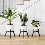 Adjustable Plant Stands Set of 2, Metal Small Plant Holder, Heavy Duty Stable Flower Holder Stand Rack for Various Pot Sizes Indoor Outdoor Corner Living Room Balcony Office Black PS-007BK-2