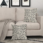 Black Floral Pillow Covers 16x16 Set of 2 Vintage Rustic Old Style Cute Small FlowerBlack Cream Print Decorative Outdoor Pillowcases Farmhouse Throw Cushion Case Decor for Couch Sofa Bed