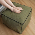 Pouf Ottoman Stuffed Modern Foam Filled Foot Rest Poufs for Living Room Chair Decorative 20 X 15 Inches Boho Relax Stool Floor Poufs Foot Rest for Living Room,Green