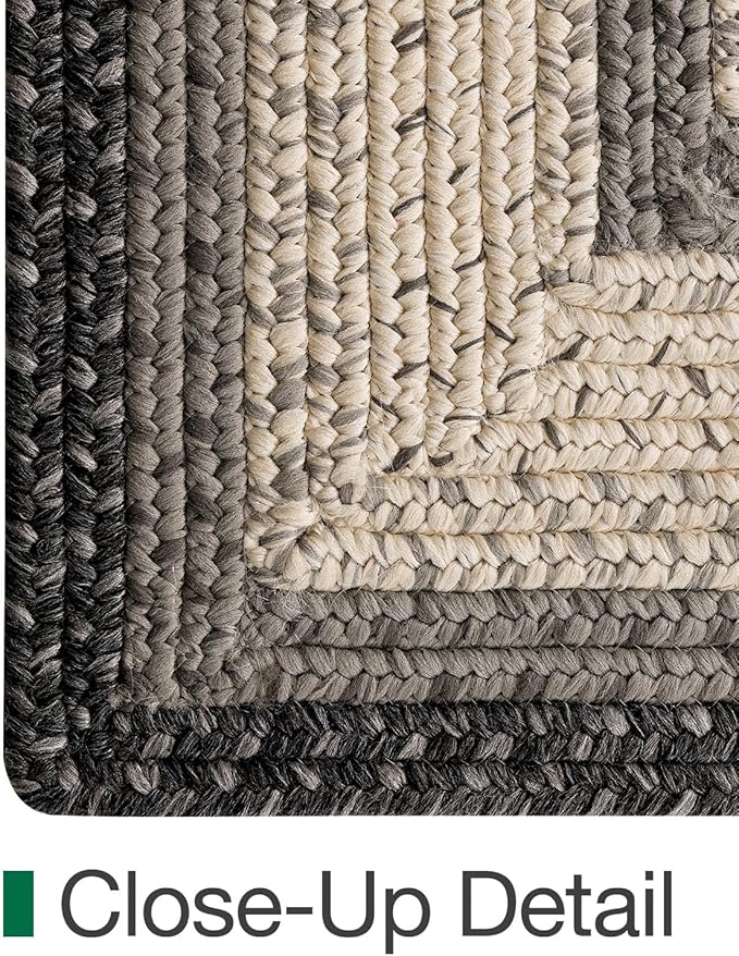 LUMI 3x7 Runner Rug Non Slip for Hallway, Natural Rustic Carpet No Shedding, Farmhouse Braided Area Mat Indoor High Traffic for Living Room, Entryway, Kitchen, Laundry