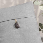 Phantoscope Pack of 2 Farmhouse Throw Pillow Covers Button Vintage Linen Decorative Pillow Cases for Couch Bed and Chair Light Grey 12 x 20 inches 30 x 50 cm