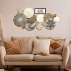 Xuhal 15 Pcs Boho Wall Basket Decor Handcrafted Seagrass Woven Wall Basket Rustic Round Woven Hanging Art for Home Farmhouse Kitchen Table Living Room(Elegant Style)