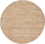 SAFAVIEH Natural Fiber Collection Area Rug - 4' Round, Natural, Handmade Jute, Braided Woven Design, Ideal for Living Room, Bedroom (NF212A)