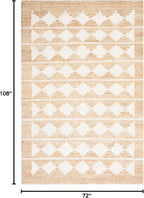 SAFAVIEH Natural Fiber Collection Area Rug - 6' x 9', Ivory & Natural, Handmade Farmhouse Jute & Wool, Ideal for High Traffic Areas in Living Room, Bedroom (NF511A)