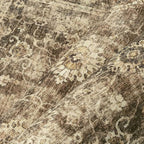 10x14 Brown Vintage Area Rug for Living Room Bedroom Large Distressed Rustic Carpet Non-Slip Low Pile Soft Washable Throw Rug for Indoor Dining Room