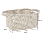Abenkie Small Storage Basket, Cute Cotton Rope Woven Boho Decorative Toy Dog Cat Basket for Nursery, Living Room, Spa, Gift - XS, Brown