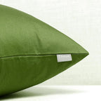 Thmyo 4-Pack 100% Cotton Comfortable Solid Decorative Throw Pillow Case Square Cushion Cover Pillowcase Sublimation Blank Pillow Covers DIY Throw Pillowcase for Sofa(26x26 inch/ 66x66cm,Olive Green)