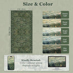 Dark Green 2x4 Entryway Small Rug, Retro Distressed Medallion Door Mat Indoor Entrance Entry Way, Washable Non Slip Low Pile Thin Runner Rug for Kitchen Floor Sink Area Bathroom