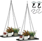 2 Pack Plant Hanger Indoor Outdoor (Length -15.5"), Metal Hanging Plant Shelf, Large Hanging Planter for Indoor Plants | Hanging Plant Holder, Extender Chain, NO Plant/Pot incld (2 Packs)
