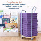 ECR4Kids SoftZone Square Floor Cushions with Handle, Flexible Seating, Purple, 6-Piece