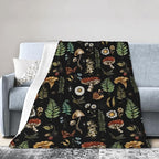 Mushrooms Throw Blanket, 320gsm Fluffy Cozy Soft Warm Plush Lightweight Decorative Blanket Gifts for Women Men Girls Boys Kids Baby, Blankets Quilt for Bed Sofa Chair Couch (50"x40")