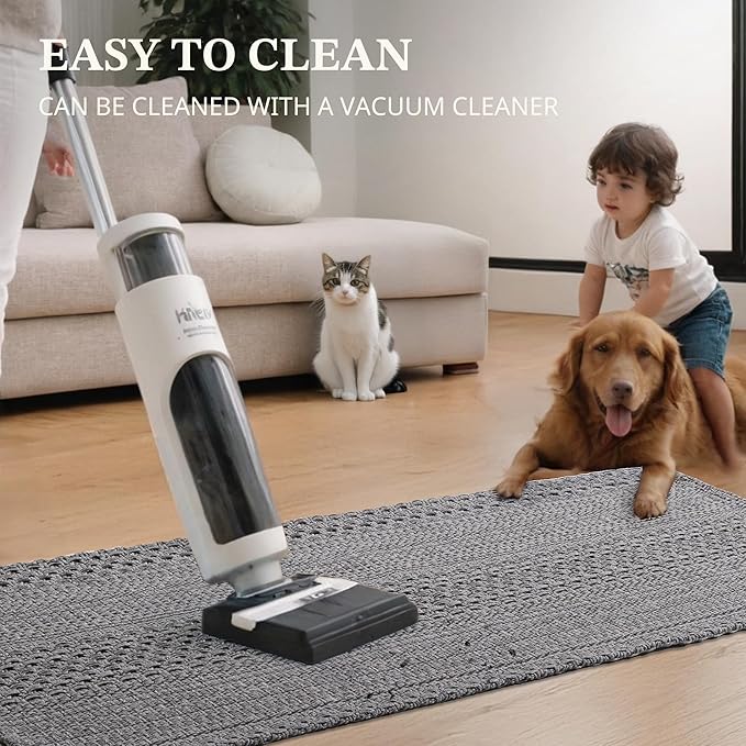 Kitchen Rugs, Kitchen Mats for Floor, Machine Washable Rugs 20"x30"+20"x48" Boho Style, Anti-Skid TPR Backing for Kitchen, Laundry, Durable, Easy Clean Spring & Everyday Use - Grey