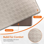 Kitchen Mats, 2PCS Kitchen Rugs, Cushioned Anti Fatigue Kitchen Mats for Floor, Non-Slip Standing Sink Mat, Waterproof Kitchen Rug Set for Kitchen Floor Office,17.3"×30"+17.3"×47" Brown