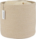 Cotton Rope Basket For Girls Boys Kids 16”X14” Baby Laundry Basket Nursery Bin Round Woven Baskets Organizer For Storage Toys Blankets Shoes Clothes oatmeal