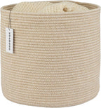 Cotton Rope Basket For Girls Boys Kids 16”X14” Baby Laundry Basket Nursery Bin Round Woven Baskets Organizer For Storage Toys Blankets Shoes Clothes oatmeal