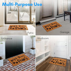 PLUS Haven Coco Coir Door Mat with Heavy Duty Backing, Wipe Your Paws Doormat, 17.5" x 30" Size, Easy to Clean Entry Mat, Beautiful Color and Sizing for Outdoor and Indoor uses, Home Décor