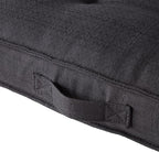 Square Tufted Floor Pillow with Removable Cover, Black, Large (40")