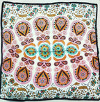 CRAFT KALA Mandala Floor Pillow Cushion Cover Seating Throw Cover Hippie Decorative Bohemian Ottoman Poufs Pom Pom Pillow Cases Boho Indian Cotton Living Room Yoga Home Décor 35" Square,Mustard Mirchi