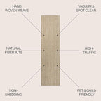 JONATHAN Y Espina Hand Woven Herringbone Chunky Jute Ivory Runner Rug, 2x8, Bohemian, Cottage, Easy-Cleaning for Living Room, Bedroom, Kitchen, Pet Friendly, Non-Shedding (NFR101B-28)