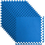 Art3d 48 Sq.Ft Eva Puzzle Exercise Mats, 1/2" Thick Foam Interlocking Tiles for Flooring, Workout, Gym Equipments, Pack of 12, Blue
